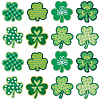 32Pcs 8 Styles Clover Computerized Embroidery Polyester Iron on/Sew on Patches PATC-CY0001-57-7