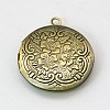 Brass Locket Pendants KK-MSMC002-M1-2