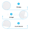 Frosted Slant Back Acrylic Earring Display Stands EDIS-WH0030-16-3