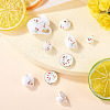 Cherry Pattern Mini Ceramic Tea Sets AJEW-TA0003-48-6