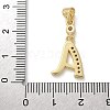 Brass Micro Pave Cubic Zirconia Pendants KK-M319-02G-A-3