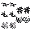 SUNNYCLUE 10Pcs 5 Style Alloy Enamel Brooches JEWB-SC0001-09-1