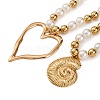 Alloy & Plastic Pearl Necklaces for Women NJEW-U013-06G-01-2