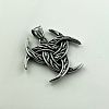 Viking Men's Triple Horn of Odin 304 Stainless Steel Pendant Necklaces FR0632-5