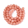 Natural Dyed Yellow Jade Gemstone Bead Strands G-R271-8mm-Y31-3
