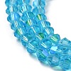 Transparent Electroplate Glass Beads Strands EGLA-A039-T4mm-L19-3