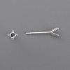 304 Stainless Steel Prong Earring Settings STAS-O098-06S-01-2