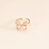 Butterfly Brass Glass Cuff Rings WGB6B8C-05-1