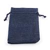 Polyester Imitation Burlap Packing Pouches Drawstring Bags ABAG-R005-18x13-12-1