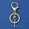 Alloy Initial Letter Charm Keychains KEYC-YW00006-12-1