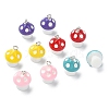 10Pcs 5 Colors Opaque Resin Pendants RESI-YW0001-50-2