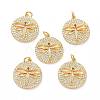 Brass Micro Pave Clear Cubic Zirconia Pendants ZIRC-L100-091G-1