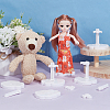 Plastic Adjustable Doll Stands ODIS-WH0038-98C-5