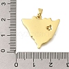 Rack Plating Brass Micro Pave Cubic Zirconia Pendants KK-M079-19G-3