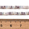 Electroplate Glass Beads Strands EGLA-F121-FR-B07-4