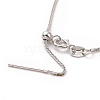 Anti-Tarnish Rhodium Plated 925 Sterling Silver Wheat Chains Necklace for Women STER-I021-04P-4