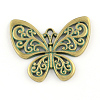 Butterfly Zinc Alloy Pendants PALLOY-R065-067-FF-1