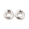 Brass Hollow Out Initial Letter Stud Earrings for Women EJEW-A044-01P-O-1