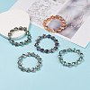 Glass Star Beaded Stretch Bracelet for Women BJEW-JB08273-2