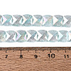 Electroplate Transparent Crackle Glass Beads Strands EGLA-Q135-02A-B02-4