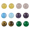 Natural Mixed Stone Stud Earrings EJEW-JE06284-2