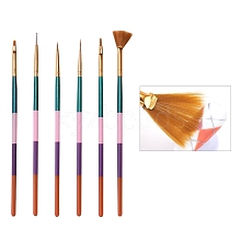 6 Pcs Nail Art Brush Pens MRMJ-Q059-021B