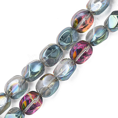 Electroplate Glass Beads Strands EGLA-N008-016-A04-1