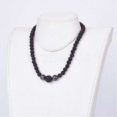 Natural Gemstone Beaded Necklaces & Stretch Bracelets Jewelry Sets SJEW-JS00918-1