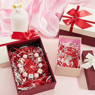 4 Sets 2 Colors Christmas Themed Paper Shredded Paper Filler OCOR-SP0001-07-1