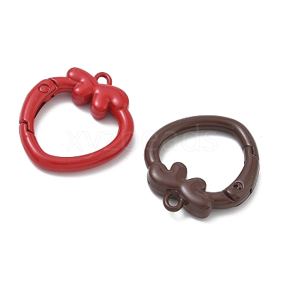 Spray Paint Alloy Spring Gate Rings AL-CBA95B0-01-1