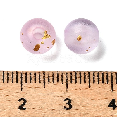 Frosted Transparent Acrylic Beads OACR-F013-13J-1