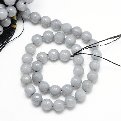 Natural White Jade Bead Strands X-G-R346-8mm-10-1