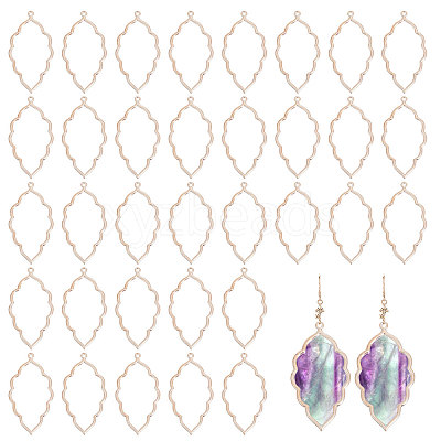 50Pcs Tibetan Style Alloy Open Back Bezel Big Pendants FIND-CA0008-77RG-1