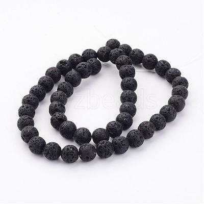 Natural Lava Rock Beads Strands G434-1B-1