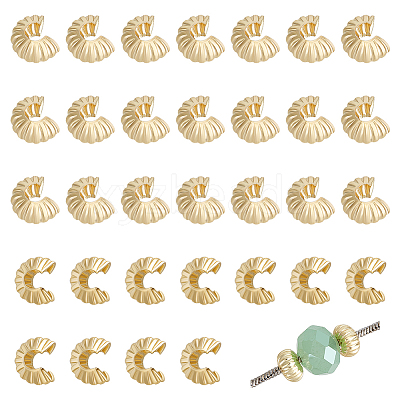 Brass Crimp Beads Covers KK-BC0014-72B-G01-1