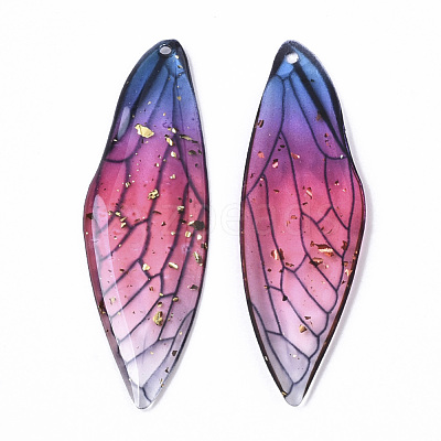 Transparent Epoxy Resin Big Pendants RESI-T046-01E-1