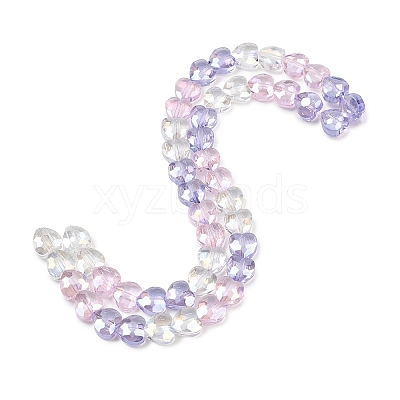 Electroplate Transparent Glass Beads Strands GL-CBADAFE-01C-1