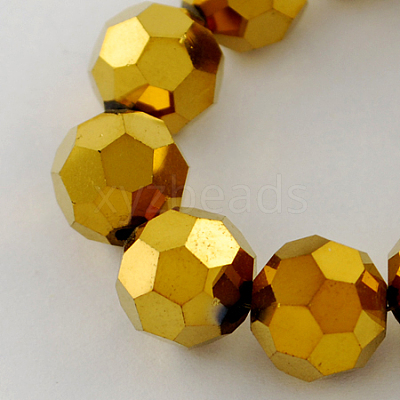 Electroplate Glass Bead Strands EGLA-R042-8mm-03-1