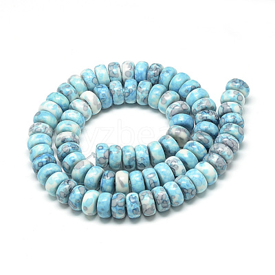 Synthetic Ocean White Jade Beads Strands G-S257-5x10mm-02-1