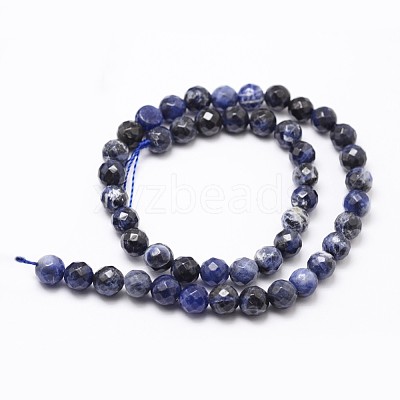 Natural Sodalite Beads Strands X-G-D840-19-6mm-1