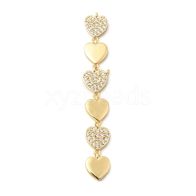 Brass Micro Pave Cubic Zirconia Big Pendants KK-C164-01F-G-1