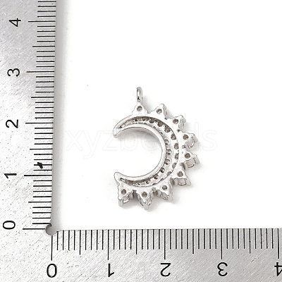 Brass Micro Pave Cubic Zirconia Pendants KK-M322-44P-1