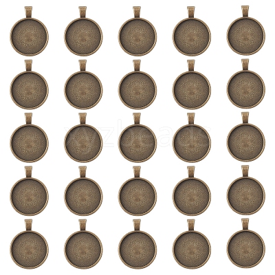 Alloy Pendant Cabochon Settings PALLOY-YW0001-69AB-1