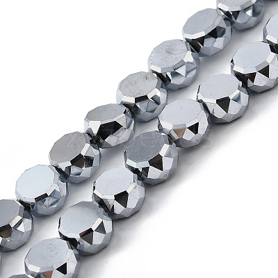Electroplate Glass Beads Strands EGLA-L045-G-FP01-1