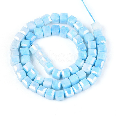 Anti-Tarnish Electroplate Glass Beads Strands GLAA-T025-6mm-10B-1