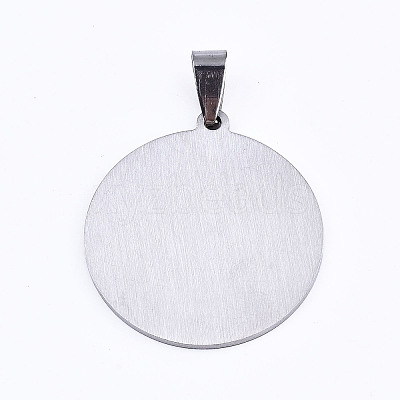 Non-Tarnish 201 Stainless Steel Quote Pendants X-STAS-T044-221P-1