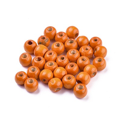 Dyed Natural Wood Beads X-WOOD-Q006-10mm-09-LF-1