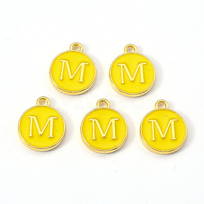 Golden Plated Alloy Enamel Charms LS-ENAM-S118-09M-1