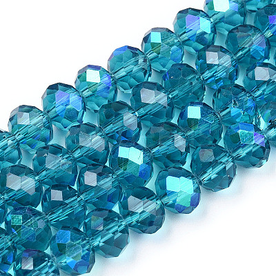 Electroplate Glass Beads Strands EGLA-A034-T2mm-L25-1