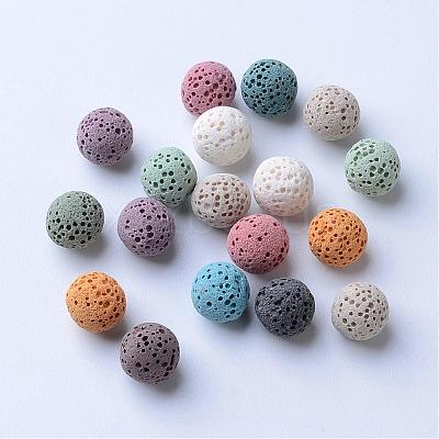 Unwaxed Natural Lava Rock Beads G-F325-16mm-M-1